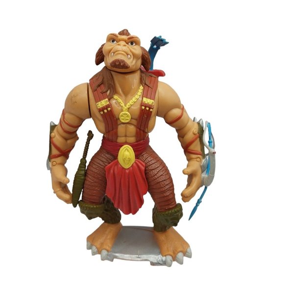 Vintage 1998 Kenner Small Soldiers Gorgonite Leader Archer Mounted On Plate - Picture 1 of 8